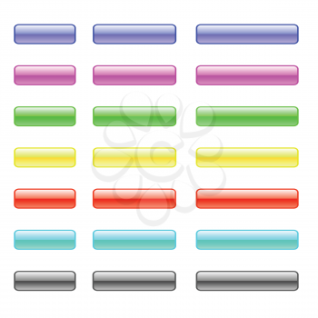 set of colorful glass buttons for your design