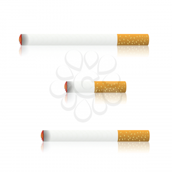 colorful illustration with burning cigarettes for your design