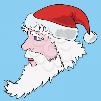vector colorful Illustration with santa claus for your design