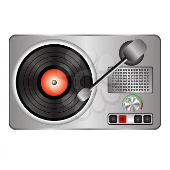colorful illustration with  record player for your design