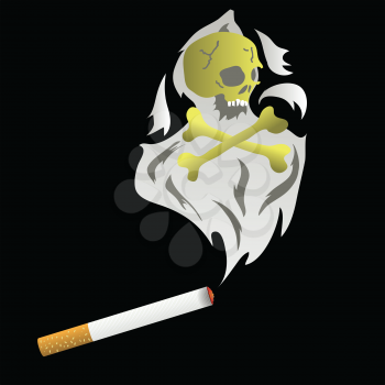 colorful illustration with cigarette for your design