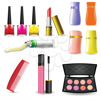 colorful illustration with  Makeup Cosmetic Product  for your design