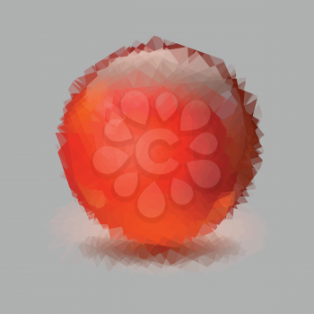 colorful illustration with red sphere for your design