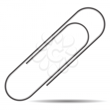  illustration with paper clip  on a white background