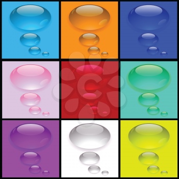  illustration  with water drops on colorful background