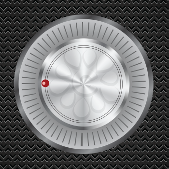 illustration  with control button on dark perforated background