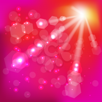 Abstract Pink Sun Background for Your Design.