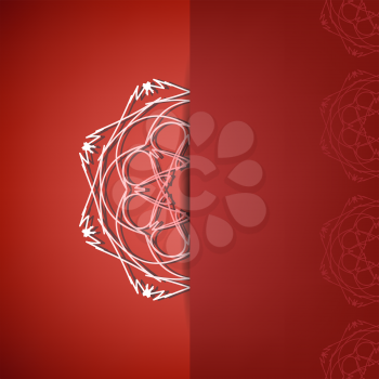 Abstract Red Ornamental Background. Abstract Red Pattern.