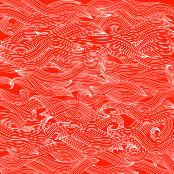 Abstract Red Wave Background. Abstract Wave Pattern.