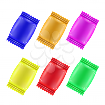 Set of Colorful Candies Isolated on White Background