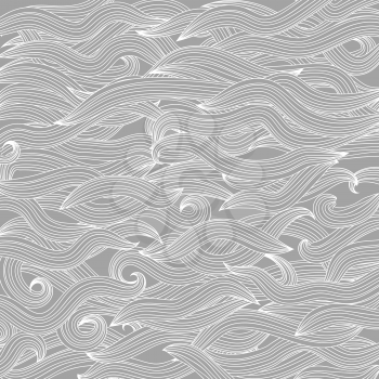 Abstract Grey Wave Background. Abstract Wave Pattern.
