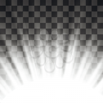 Spotlights  on Dark Checkered Background. Stage Spotlight Background
