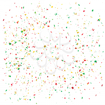 Particles Background. Colorful Confetti Isolated on White Background.