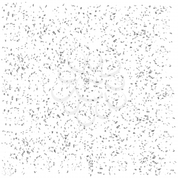 Gray Parts of Confetti Isolated on White Background