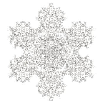 Mandala Isolated on White Background. Round Ornament
