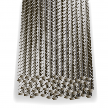 Rebars, Reinforcement Steel Isolated on White Background. Construction Metal Armature.