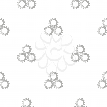 Seamless Gear Pattern. Industrial Background. Mechanical Tool