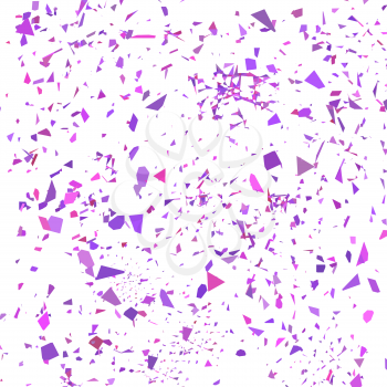 Pink Confetti Isolated on White Background. Set of Particles.