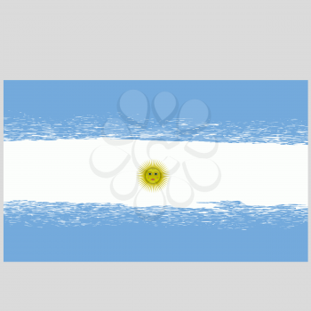 Flag of Argentina. Grunge Argentinean Background. National Argentinean Flag