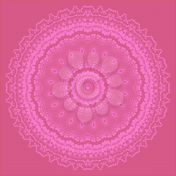 Pink Ornamental Line Pattern. Endless Texture. Oriental Geometric Ornament