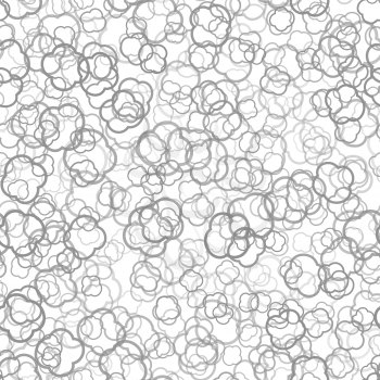 Abstract Grey Seamless Pattern on White Background