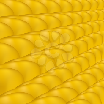 Yellow Ripe Corn Pattern. Set of Gold Seeds
