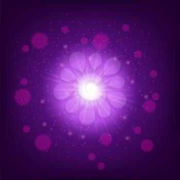 Light effect on Pink background. Star burst with sparkles. Glowing glitter texture.