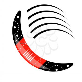 Australian Boomerang Icon Isolated on White Background
