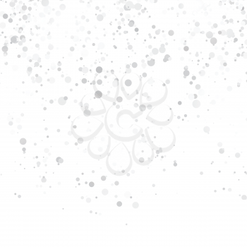Grey Confetti Pattern Isolated on White Background.