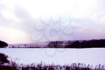 Image of snow winter and cloudy sky
