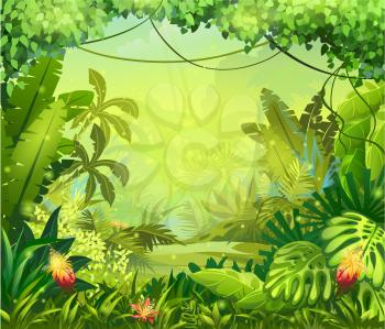 Royalty Free Clipart Image of a Jungle Background