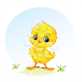 Royalty Free Clipart Image of a Little Baby Chick