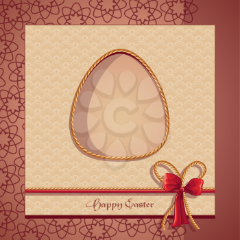 Royalty Free Clipart Image of an Easter Background With an Egg