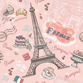 Royalty Free Clipart Image of a France Background