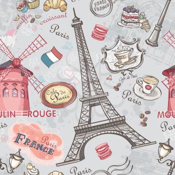 Royalty Free Clipart Image of a French Background