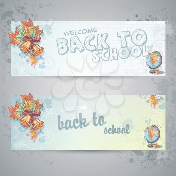 Royalty Free Clipart Image of Back to School Banner
