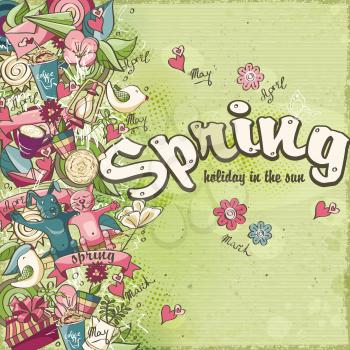 Postcard dedicated to spring and spring mood