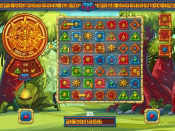 Illustration of the playing field for the computer game Jungle Treasures