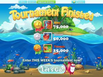 Fish world - tournament finished for computer web game