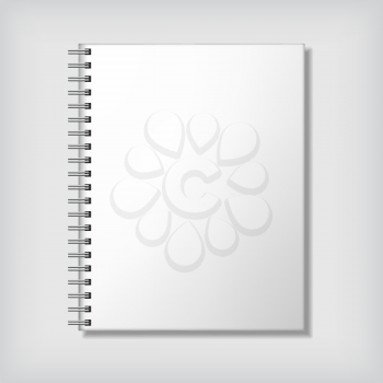 Notebook mockup, with place for texture. Corporate identity