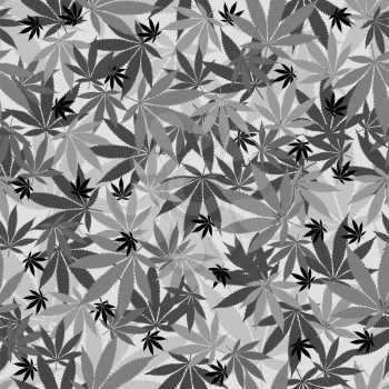 Seamless cannabis leaves pattern. Medical marijuana, legalize culture concept. Vector illustration