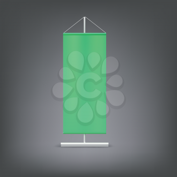 Green advertising stand. Blank vector illustration. Template for design work