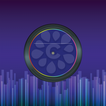 Vector record disk, abstract background for your design