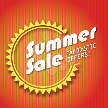 Summer sale poster, vector illustration for your business and design
