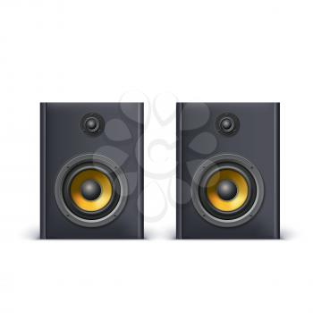 Speakers isolated on white background, vector illustration for you