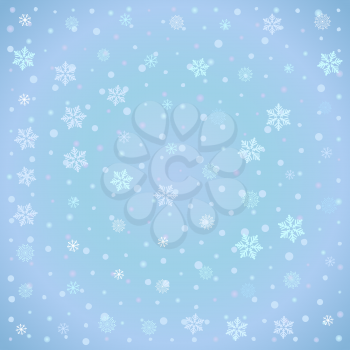 Winter background with snow-flake, editable vector for your design