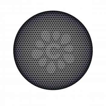 Background with sound speakers dynamics metal mesh.  Vector Illustration. Great background for advertising and design. Speaker dynamic black vector grille template