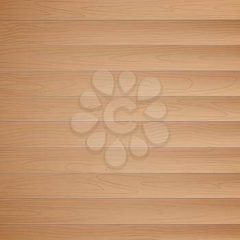 Wood plank background, natural vector wooden planks with texture fibers, realistic image