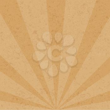 Vintage background with sunbeams in broadway style. Grunge texture with scratches and spots for poster, banner, cover.