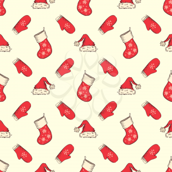 Red hand-drawn festive background.